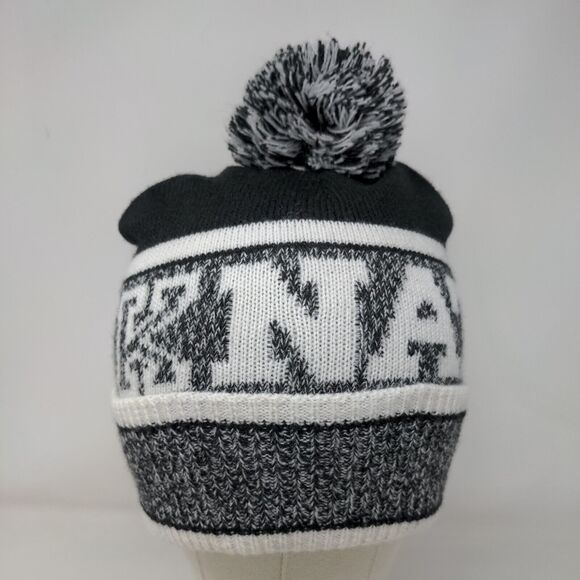 PINK Victoria's Secret Beanie Hat Multicolor One Size Knitted Pom Pom Acrylic - Picture 2 of 10